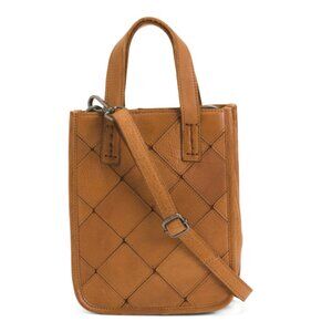 LATICO Cognac Leather Milo Small Tote